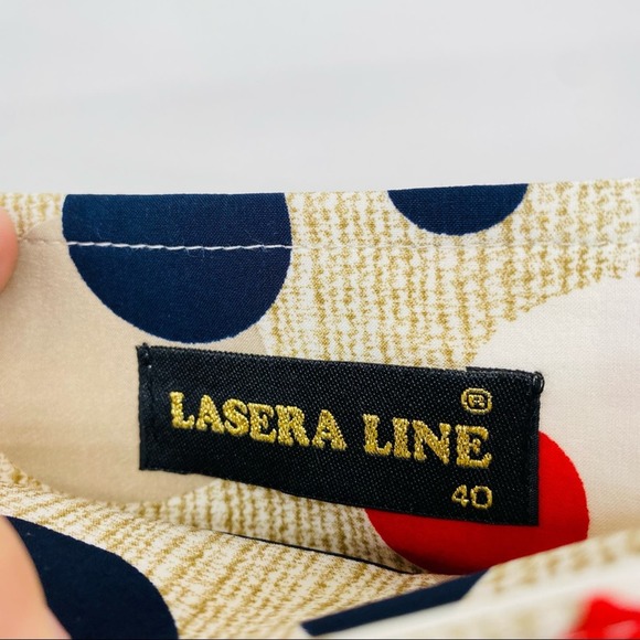 LASERA LINE Navy Red Polka Dot A-Line Skirt - Picture 4 of 6